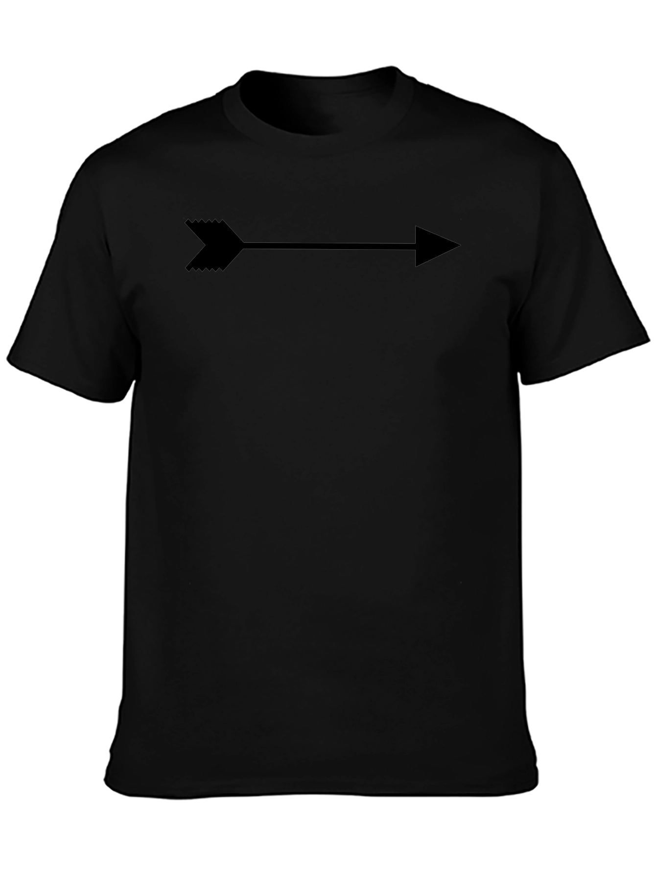 Arrow Graphic Print T-Shirt - Black