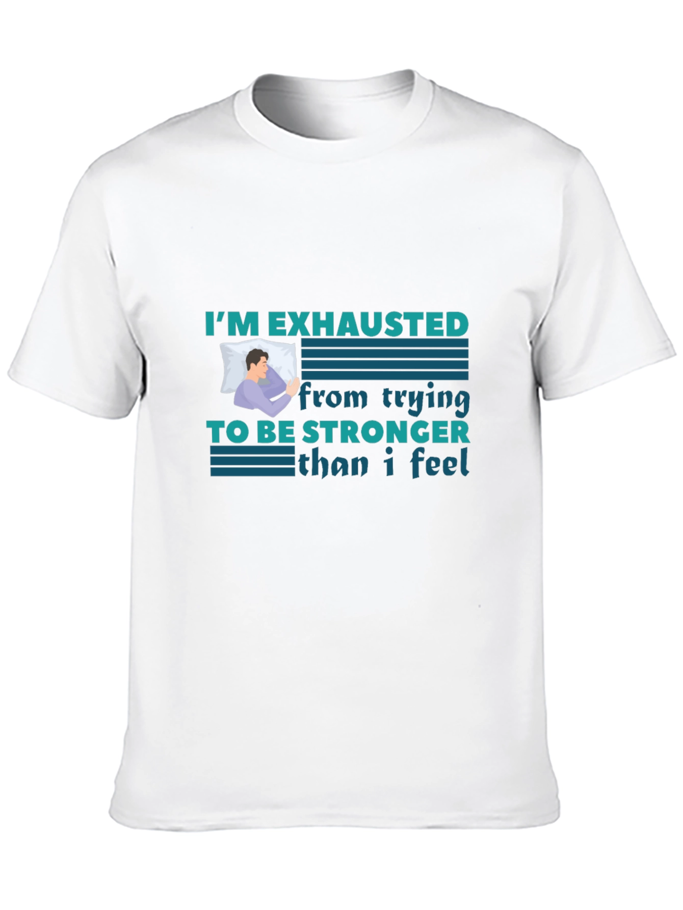 Exhausted Graphic Tee - Comfortable Black T-Shirt