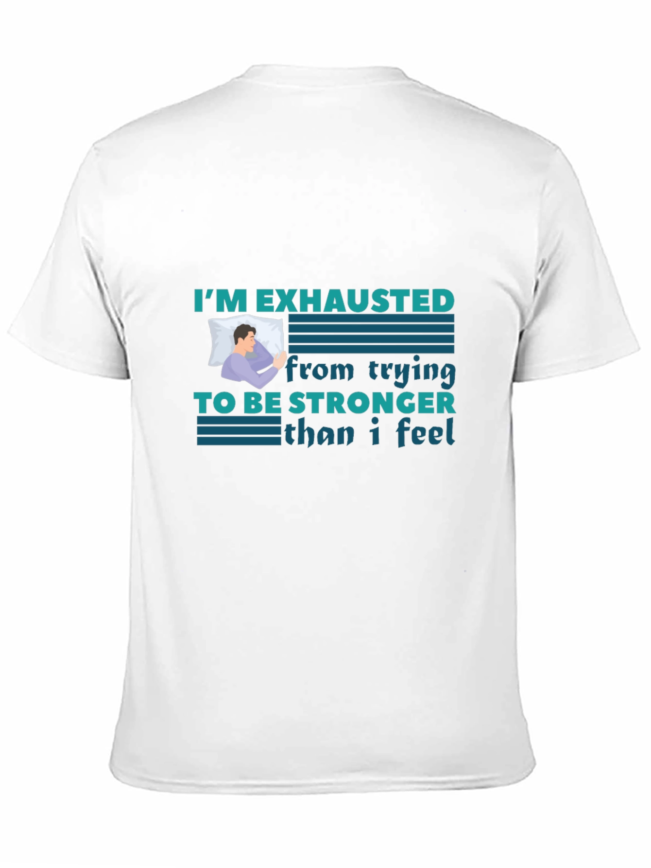 Exhausted Graphic Tee - Comfortable Black T-Shirt