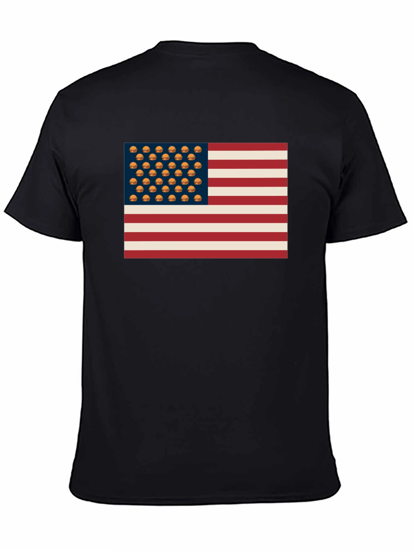 Burger USA Flag T-Shirt - Patriotic & Fun