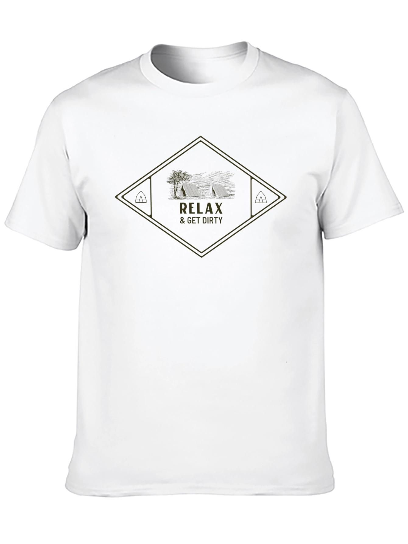 Relax & Get Dirty T-Shirt - Camping Adventure Tee