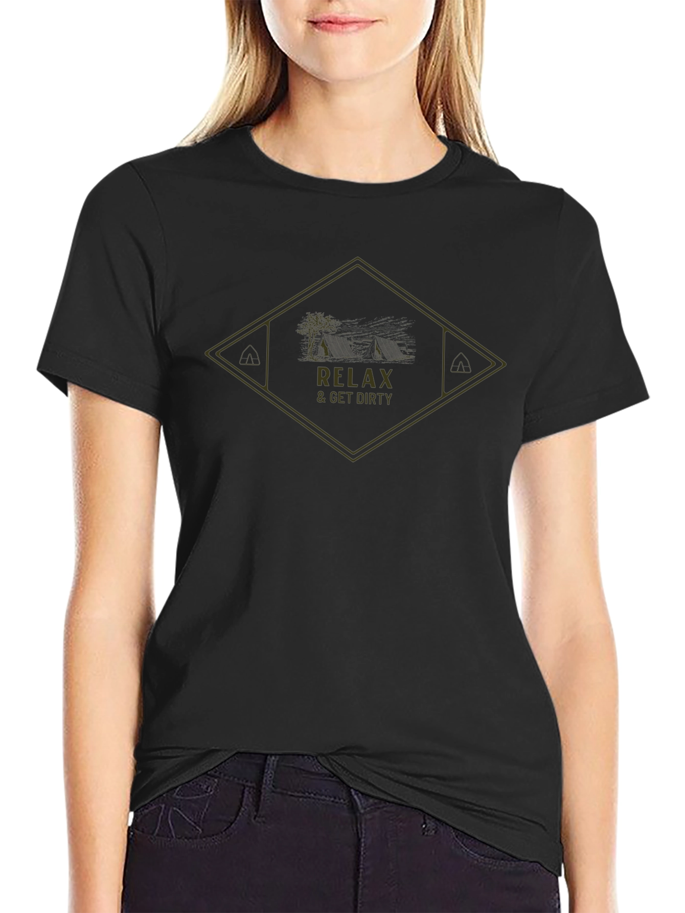 Relax & Get Dirty T-Shirt - Camping Adventure Tee