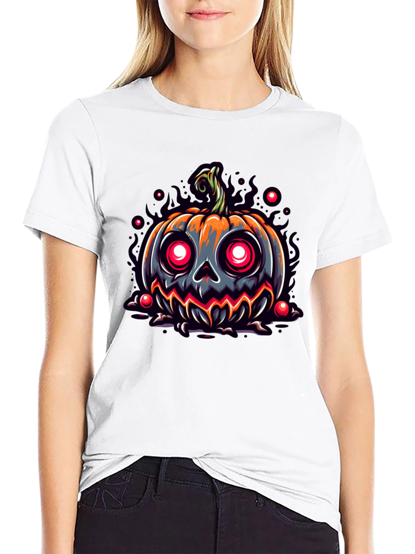 Spooky Halloween Pumpkin Graphic Tee