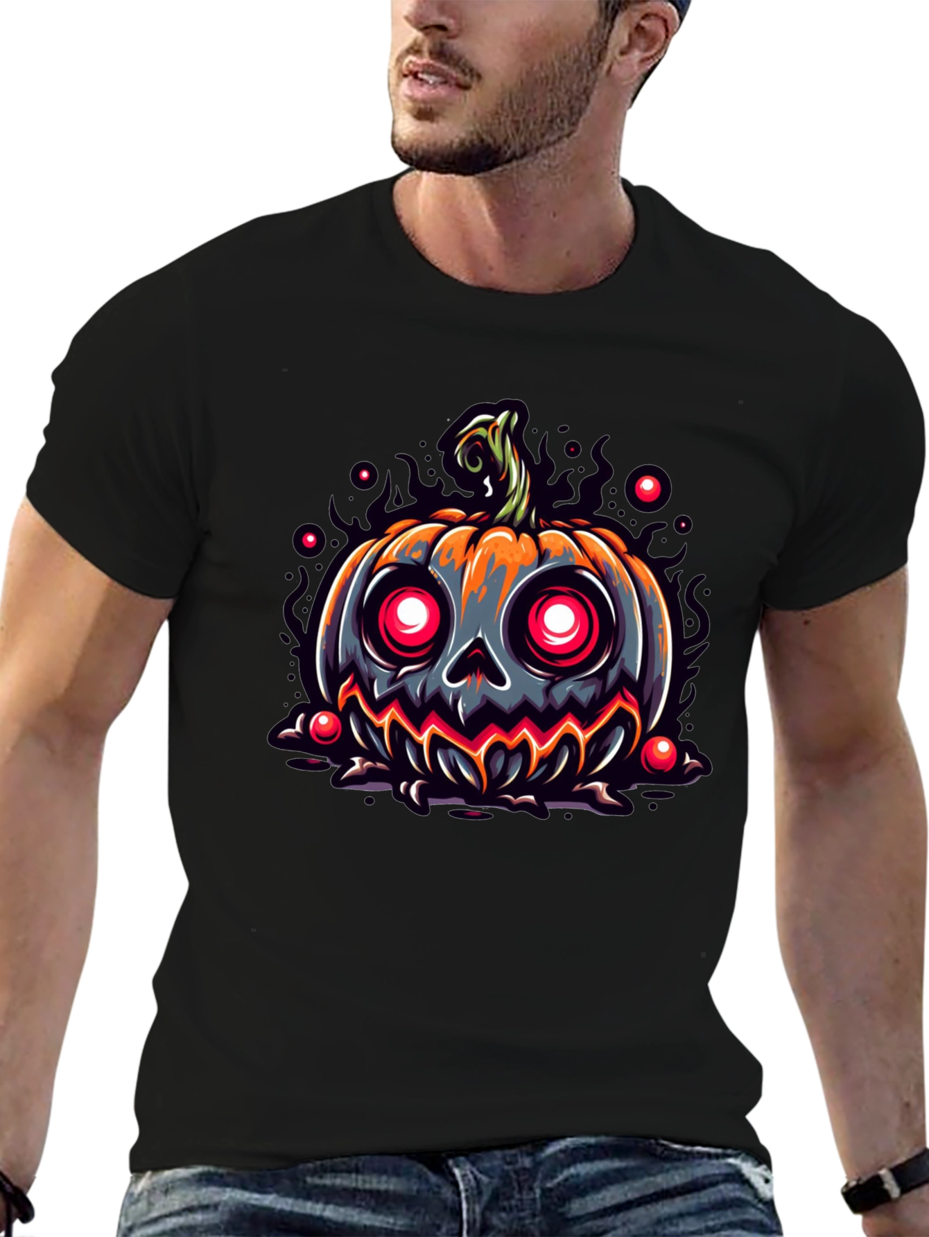 Spooky Halloween Pumpkin Graphic Tee