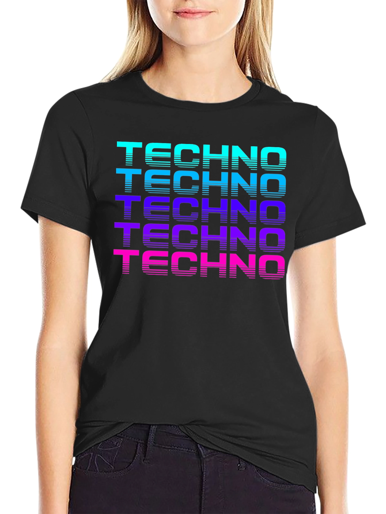 Retro Techno Graphic T-Shirt