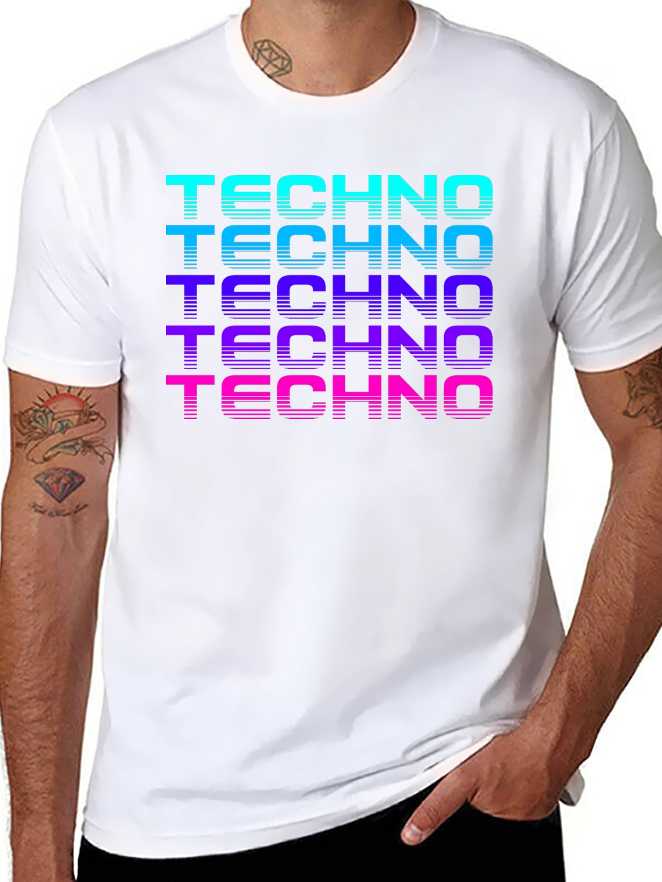 Retro Techno Graphic T-Shirt
