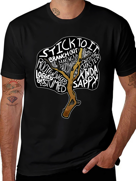 Motivational Tree Graphic Tee - Stick To It