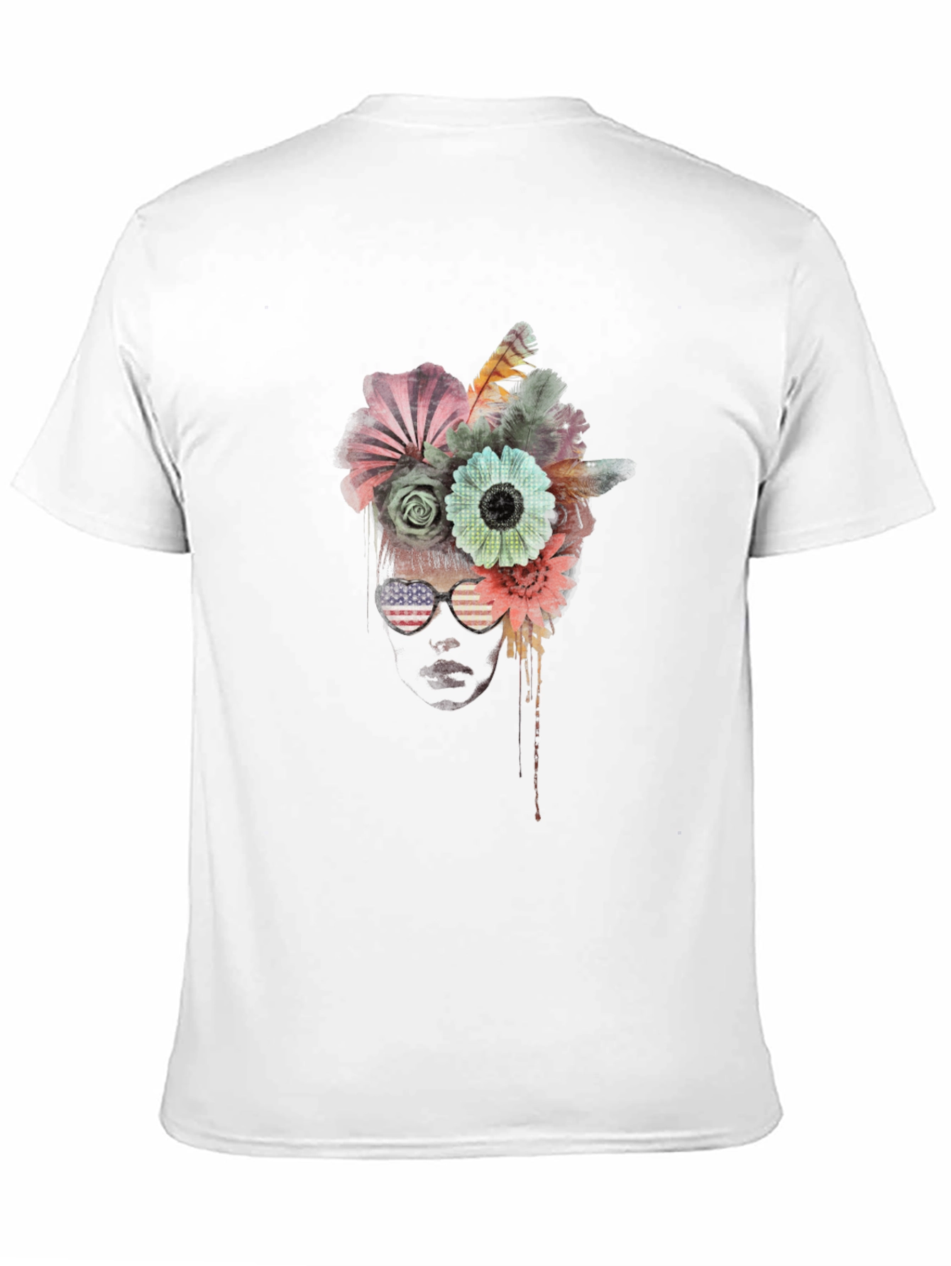 Floral Crown Sunglasses Graphic Tee