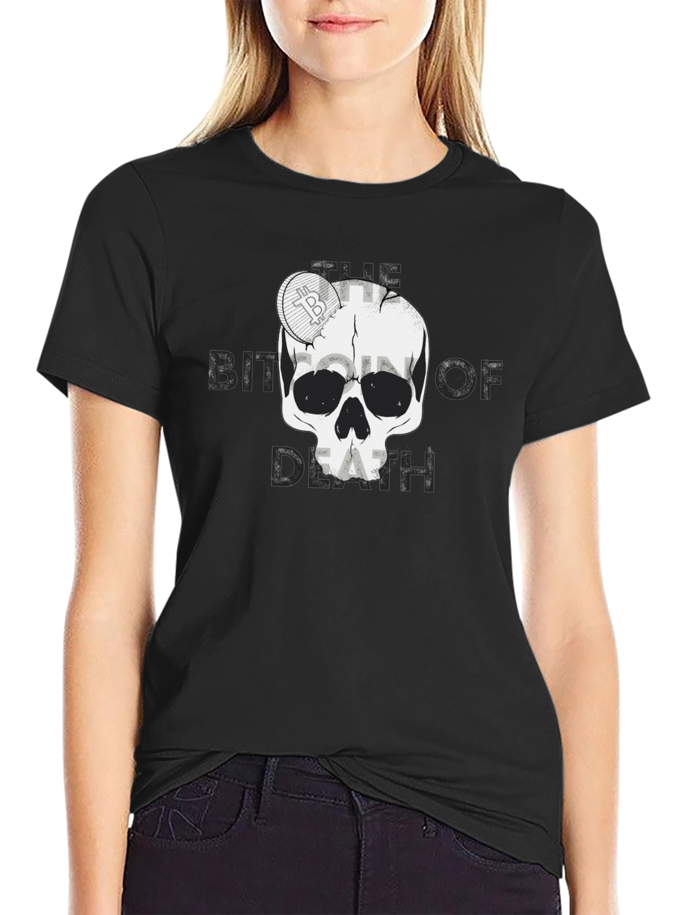 Bitcoin of Death Graphic T-Shirt - Crypto Skull Tee