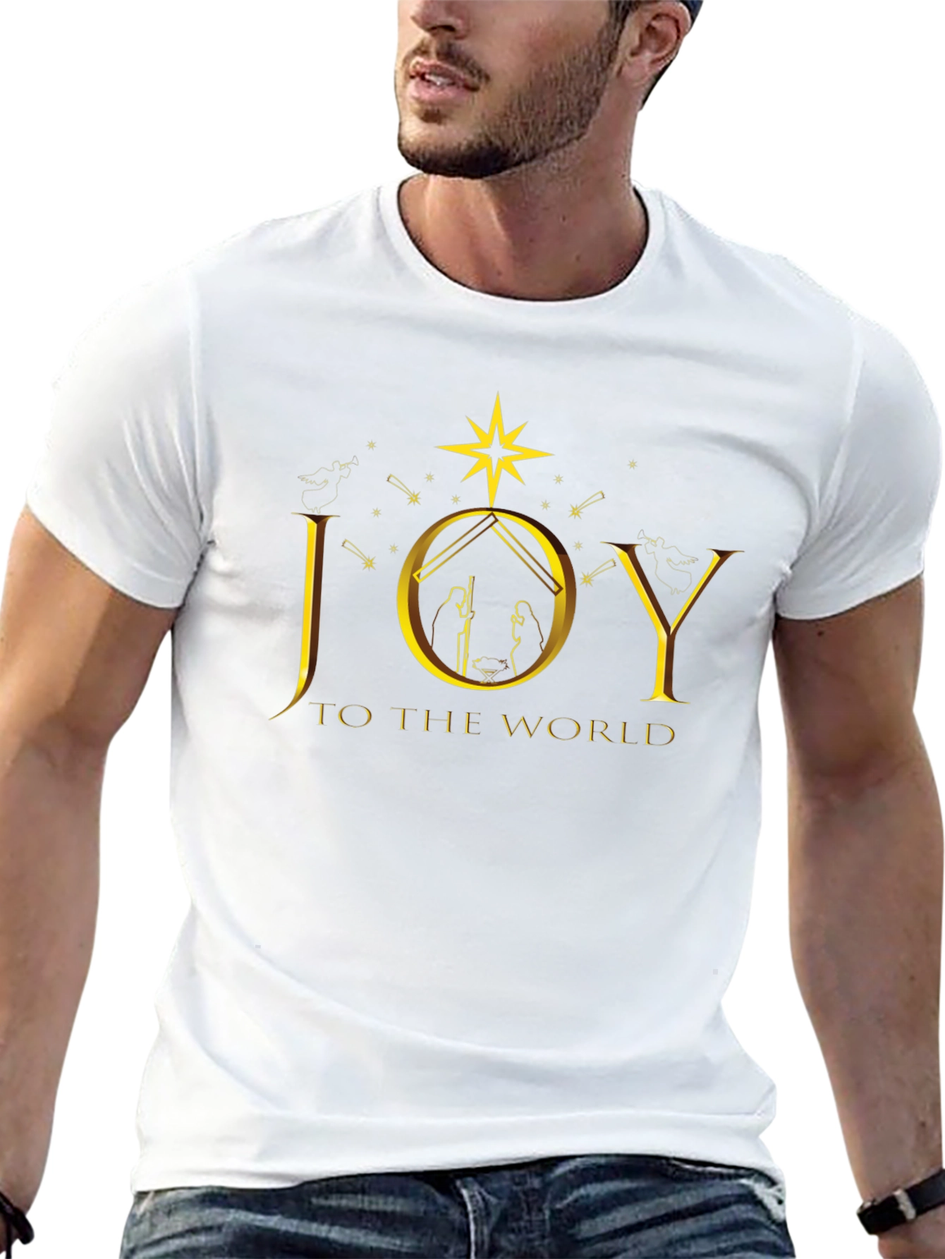 Joy to The World Christmas Graphic T-Shirt