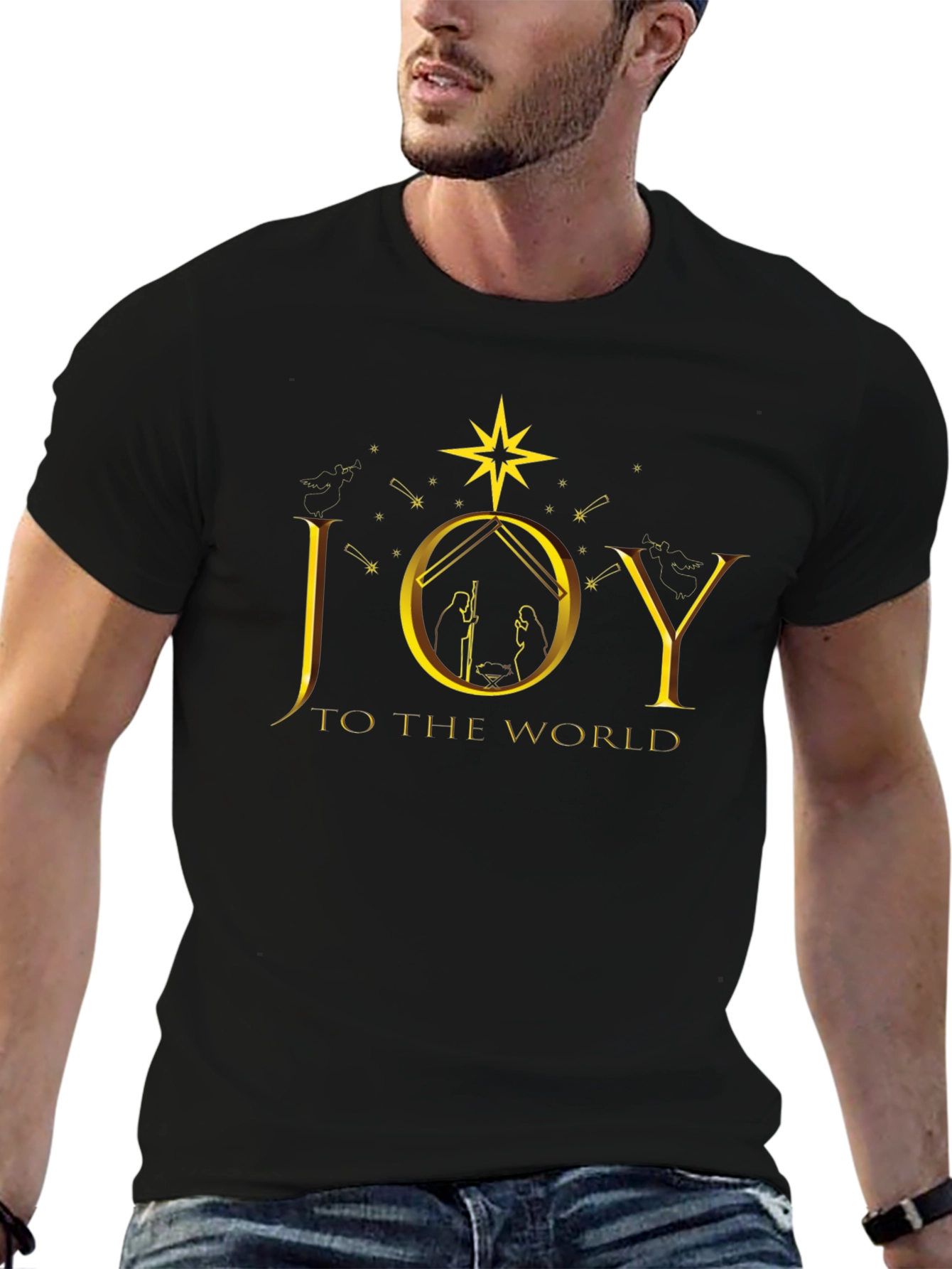 Joy to The World Christmas Graphic T-Shirt