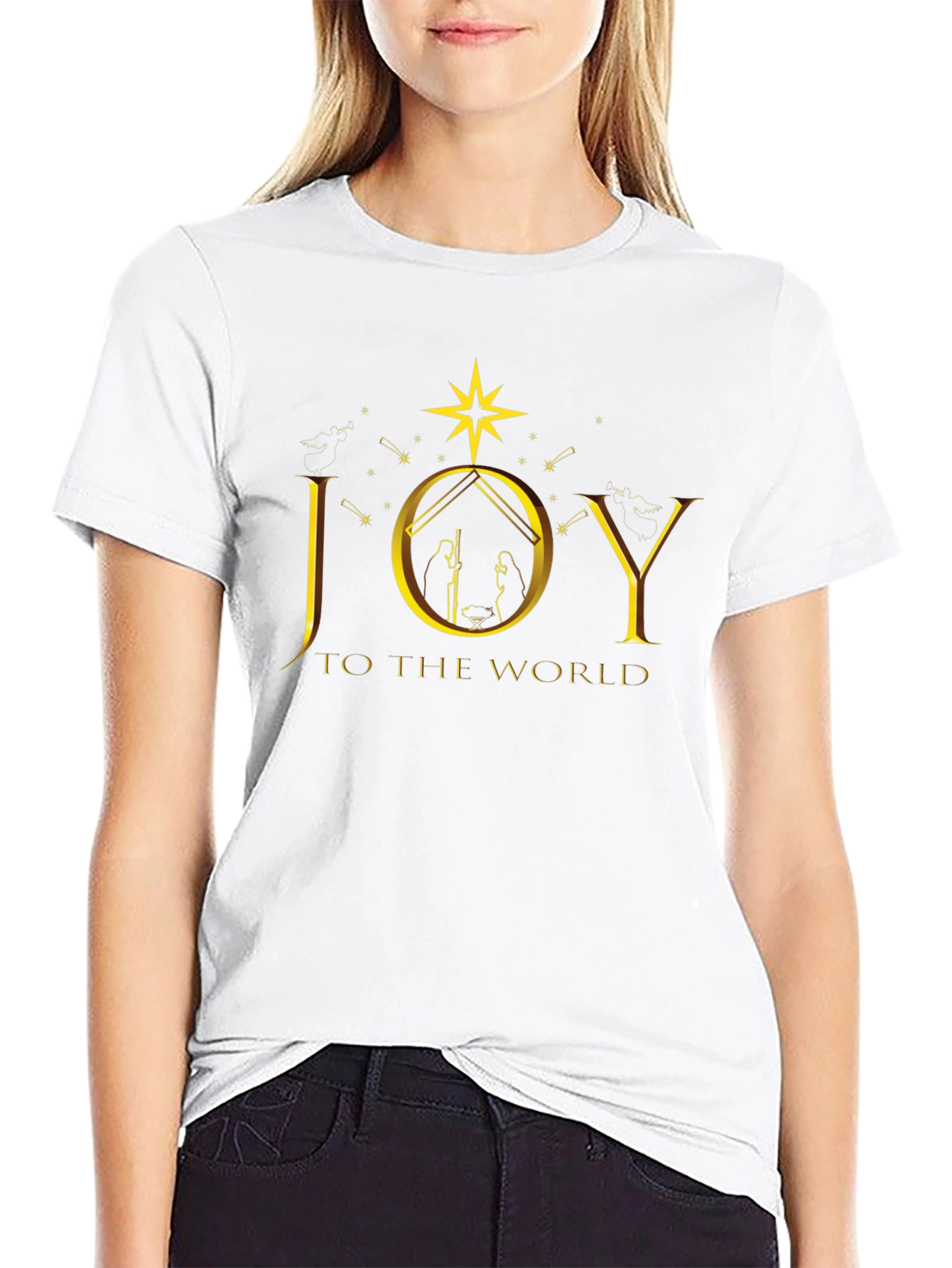 Joy to The World Christmas Graphic T-Shirt