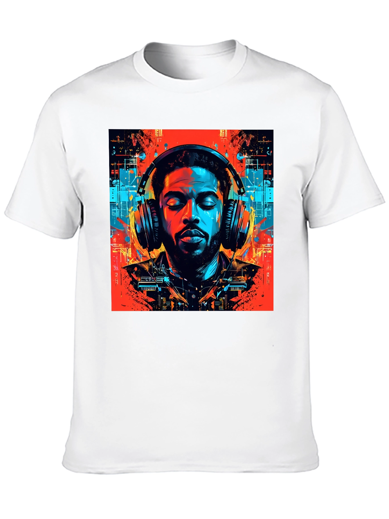 Vibing Tunes Graphic Tee - Mens Black T-Shirt