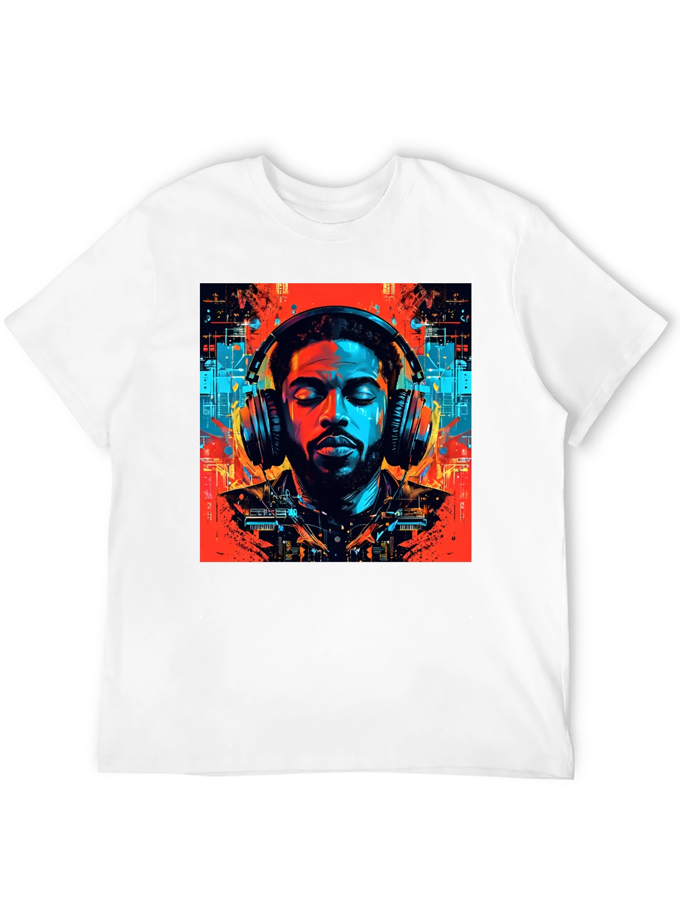 Vibing Tunes Graphic Tee - Mens Black T-Shirt
