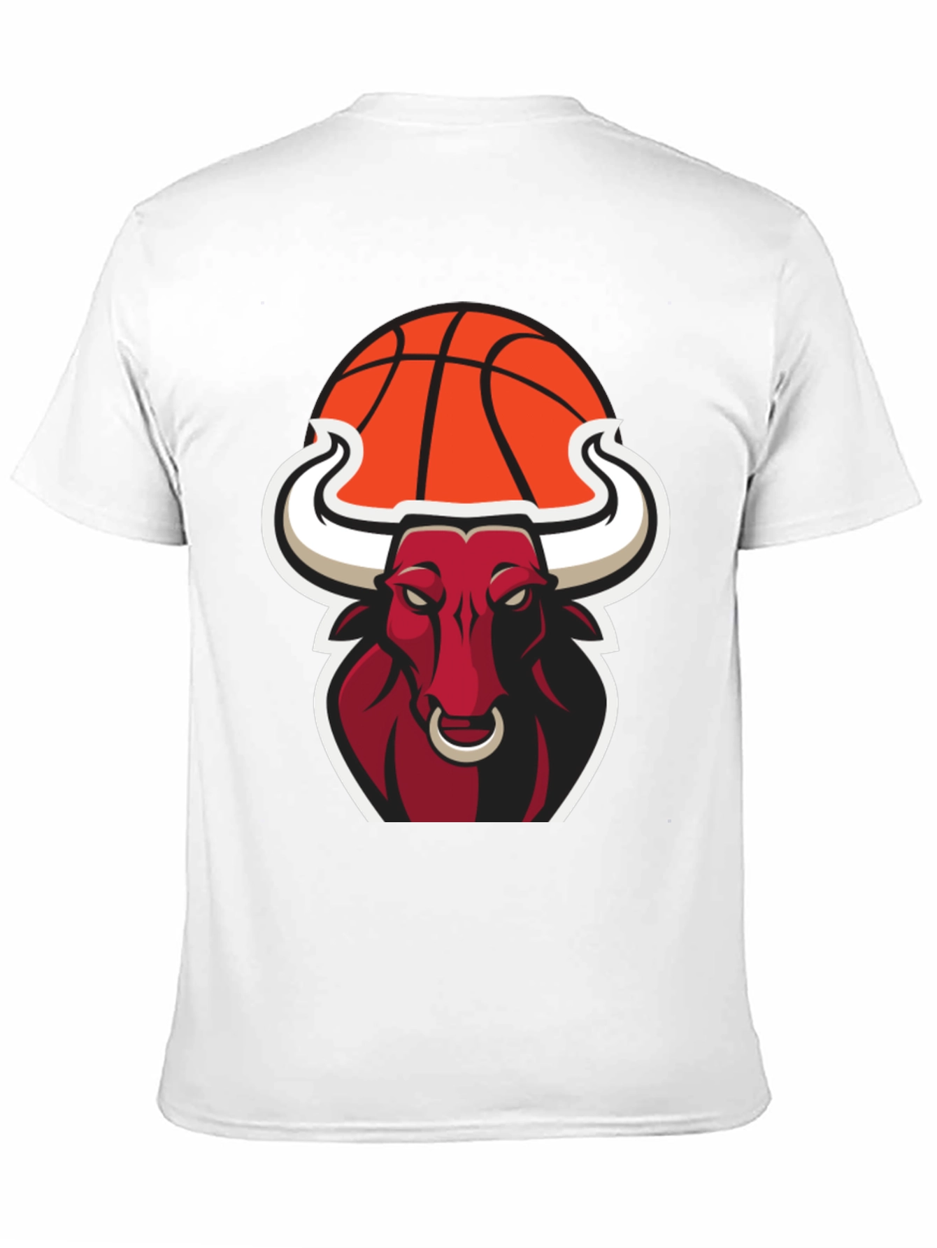 Cool Bull with Basketball Graphic Tee