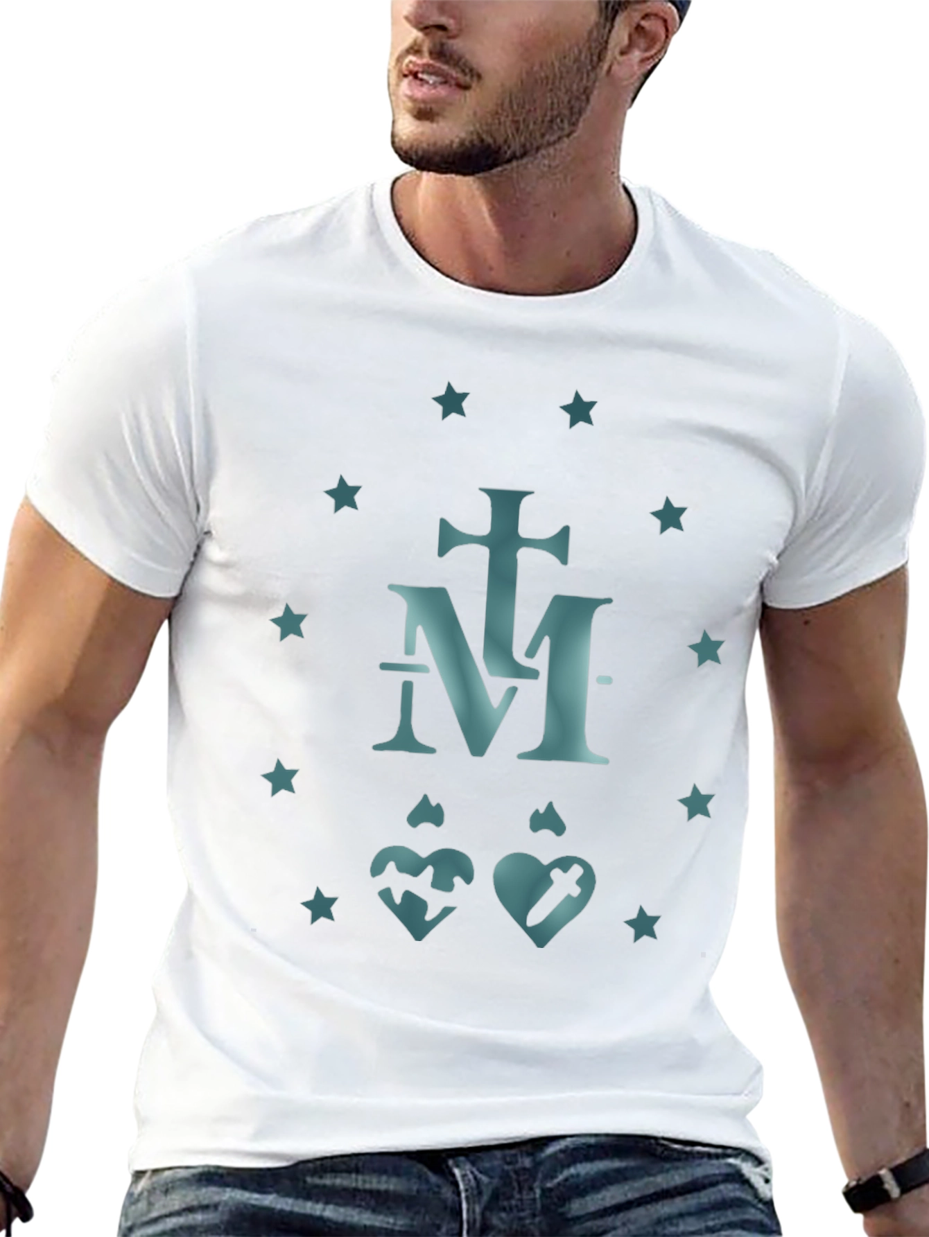 Marian Symbol T-Shirt -  Religious Catholic Tee