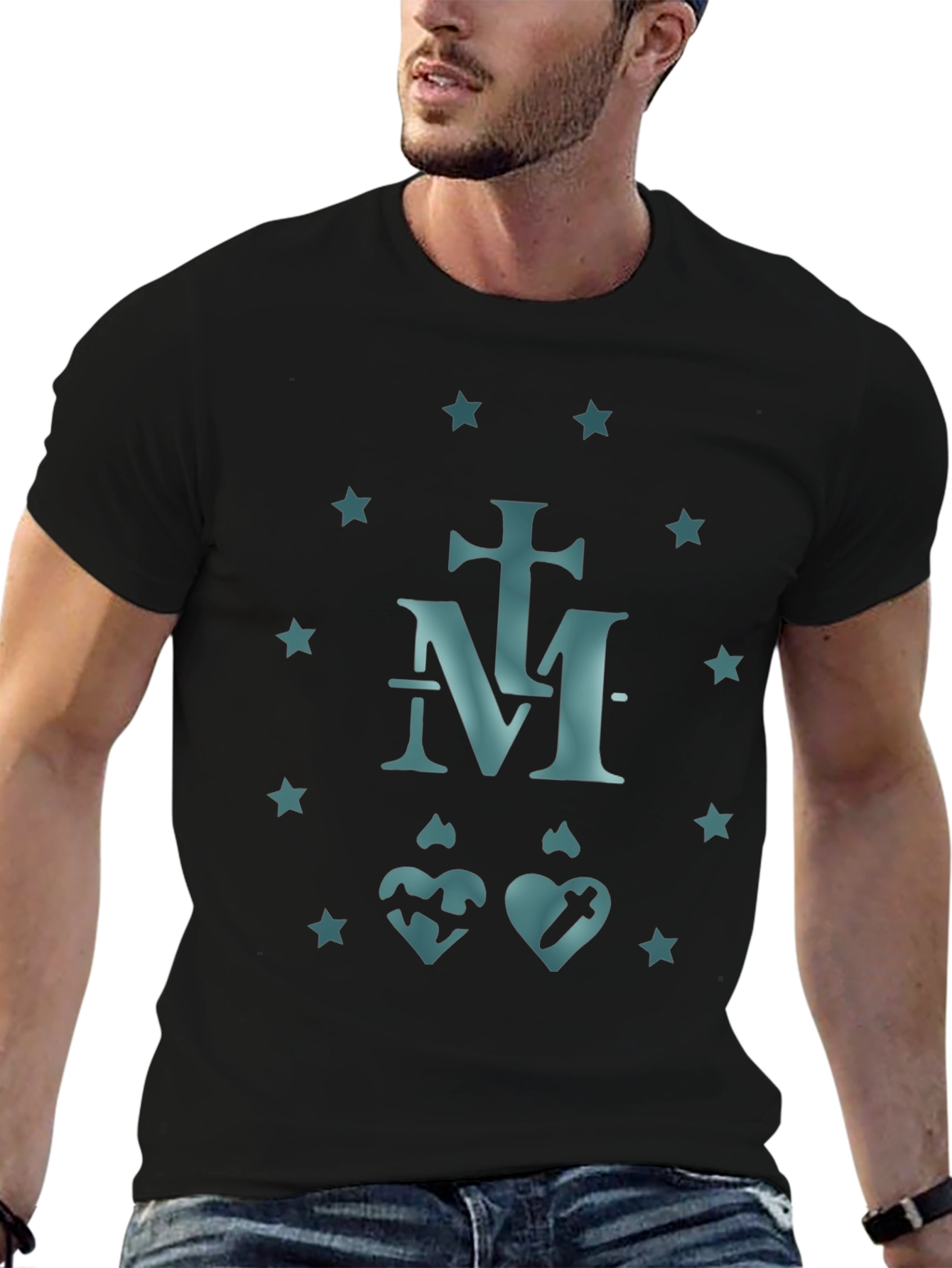 Marian Symbol T-Shirt -  Religious Catholic Tee