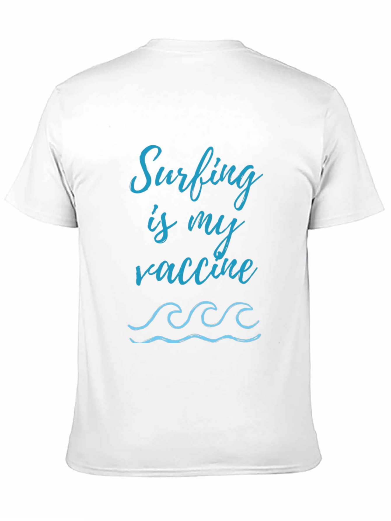Surfing Is My Vaccine Black Graphic Tee