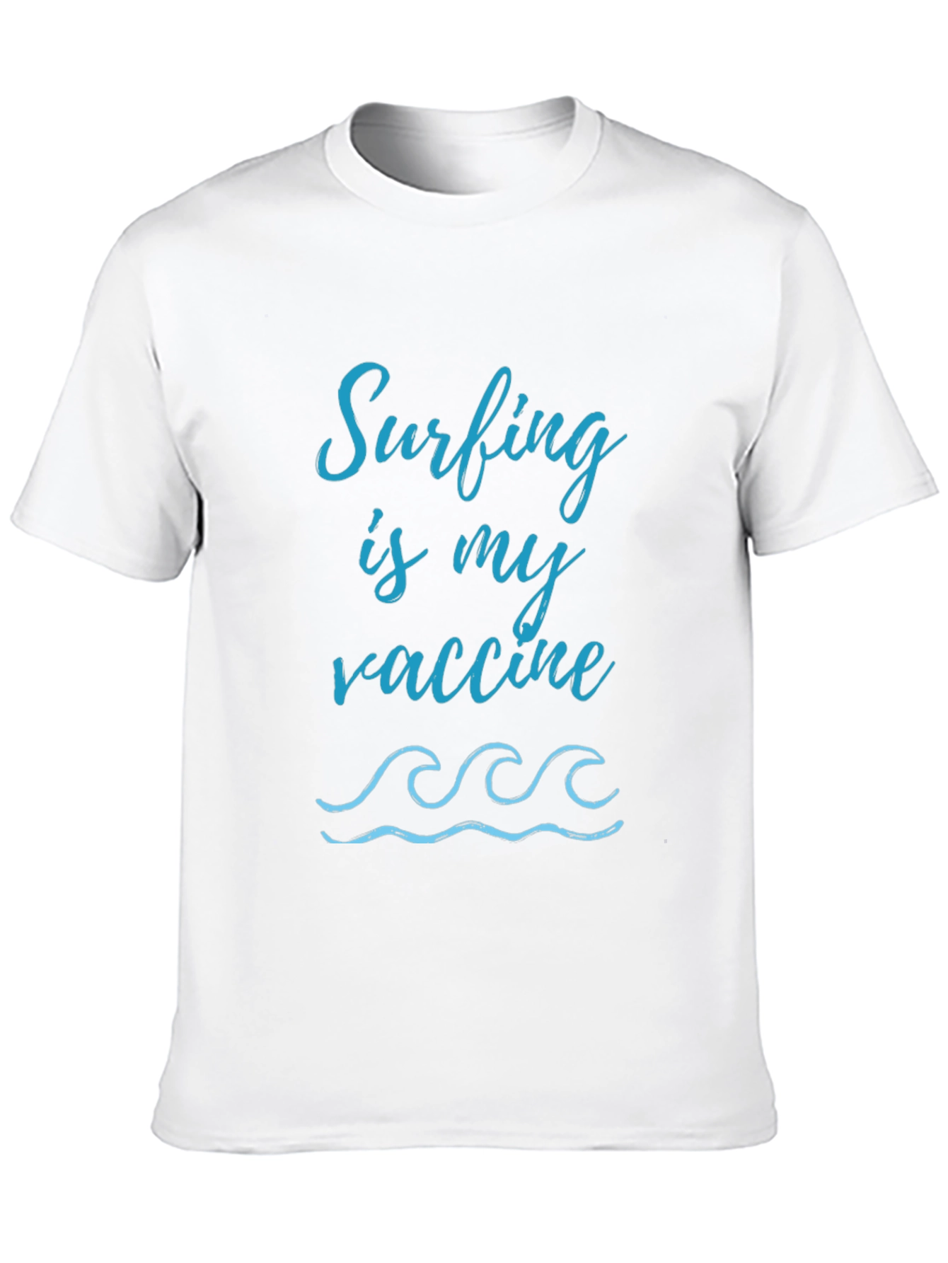 Surfing Is My Vaccine Black Graphic Tee