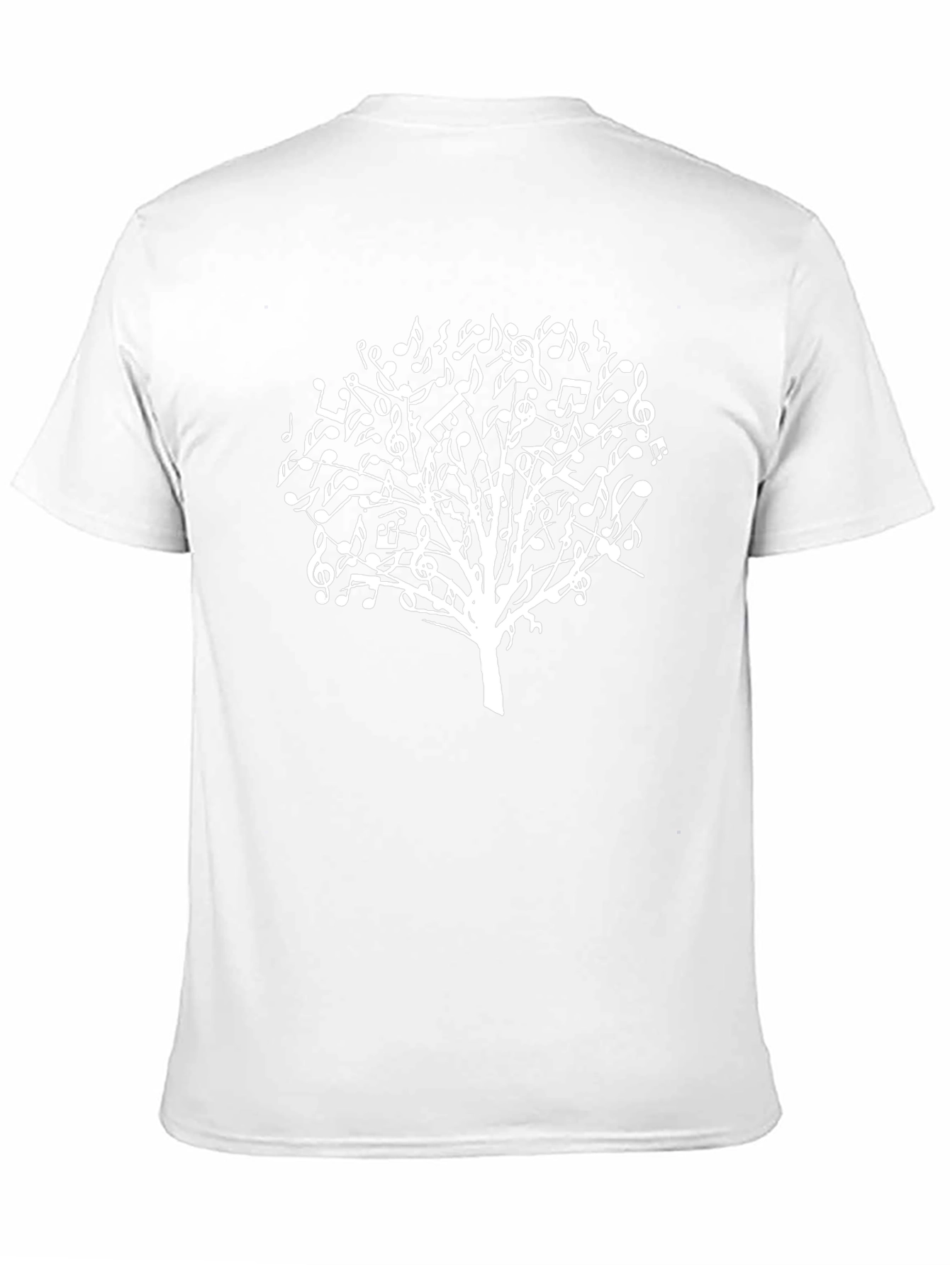 Music Note Tree Black T-Shirt