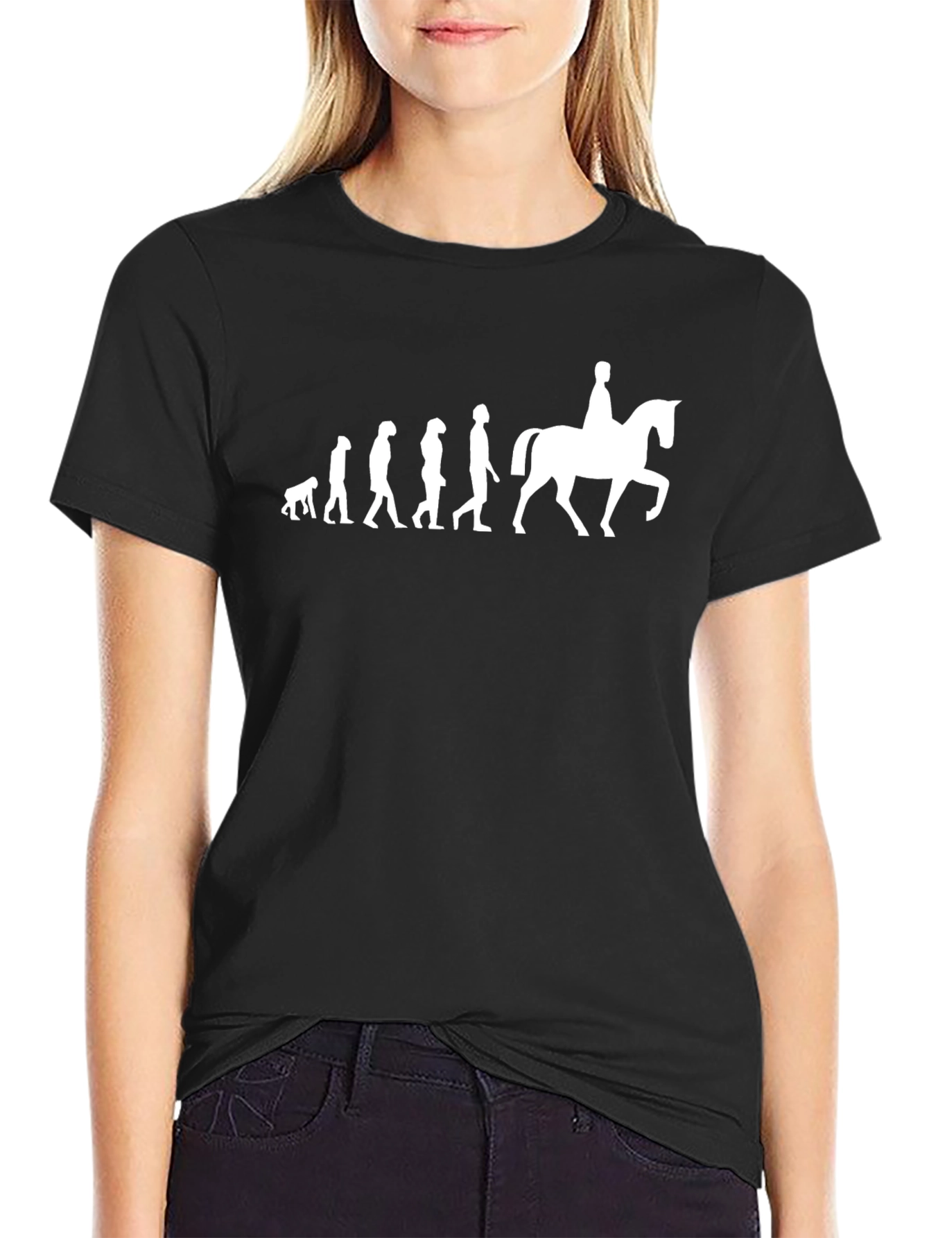 Evolution of Riding Black T-Shirt