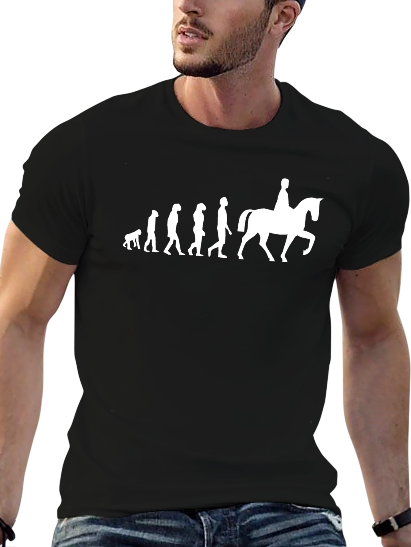 Evolution of Riding Black T-Shirt
