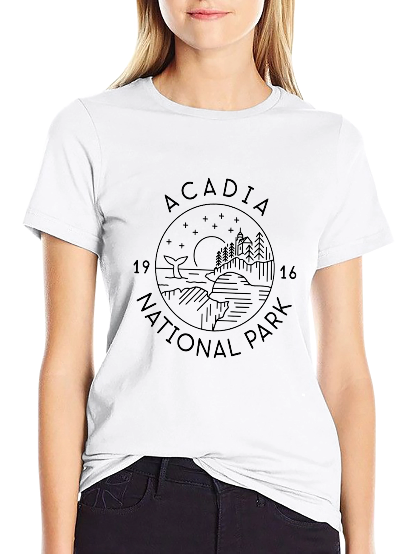 Acadia National Park Graphic Tee - Black