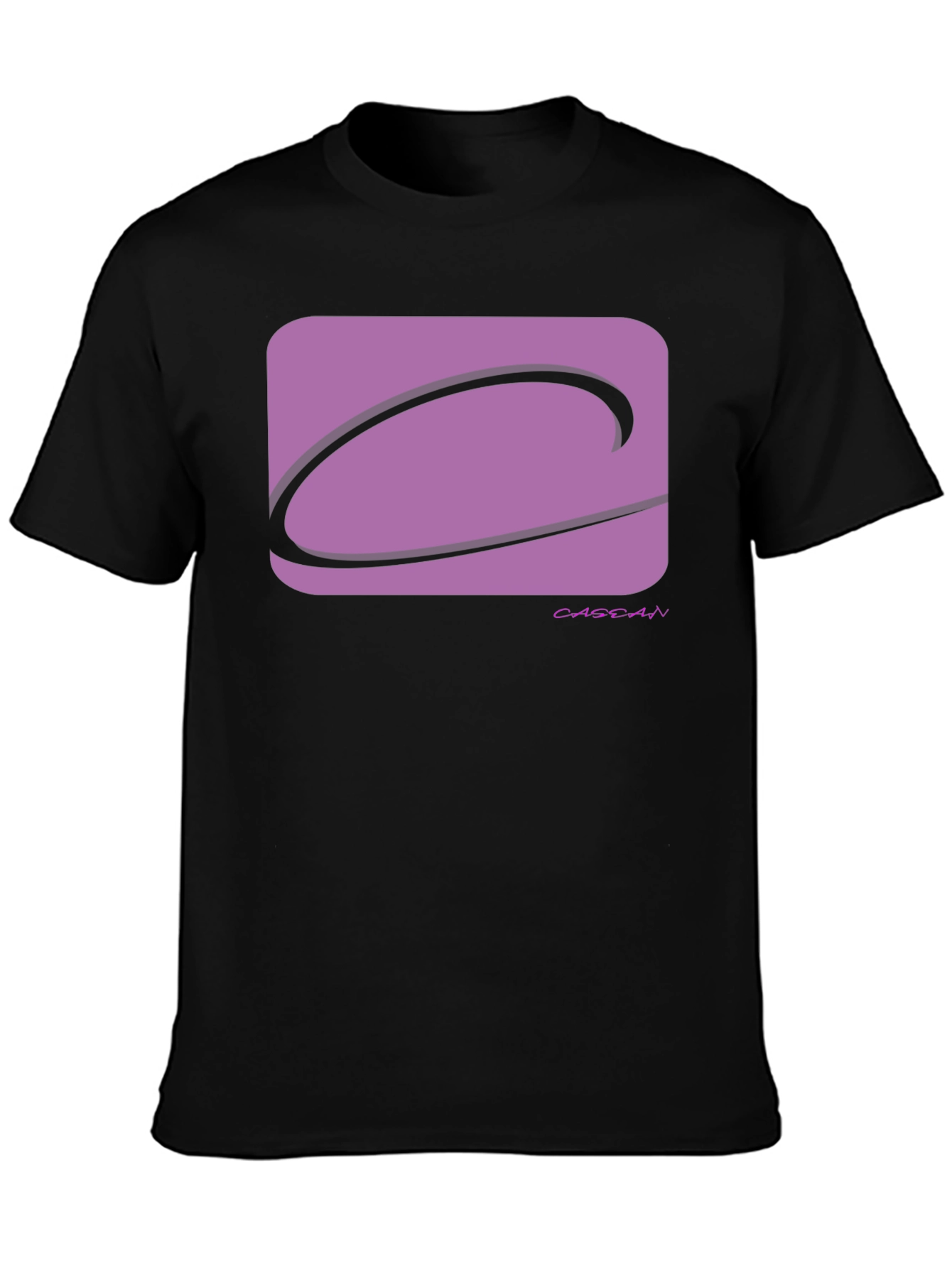Modern Logo Graphic Tee - Black Casual T-Shirt
