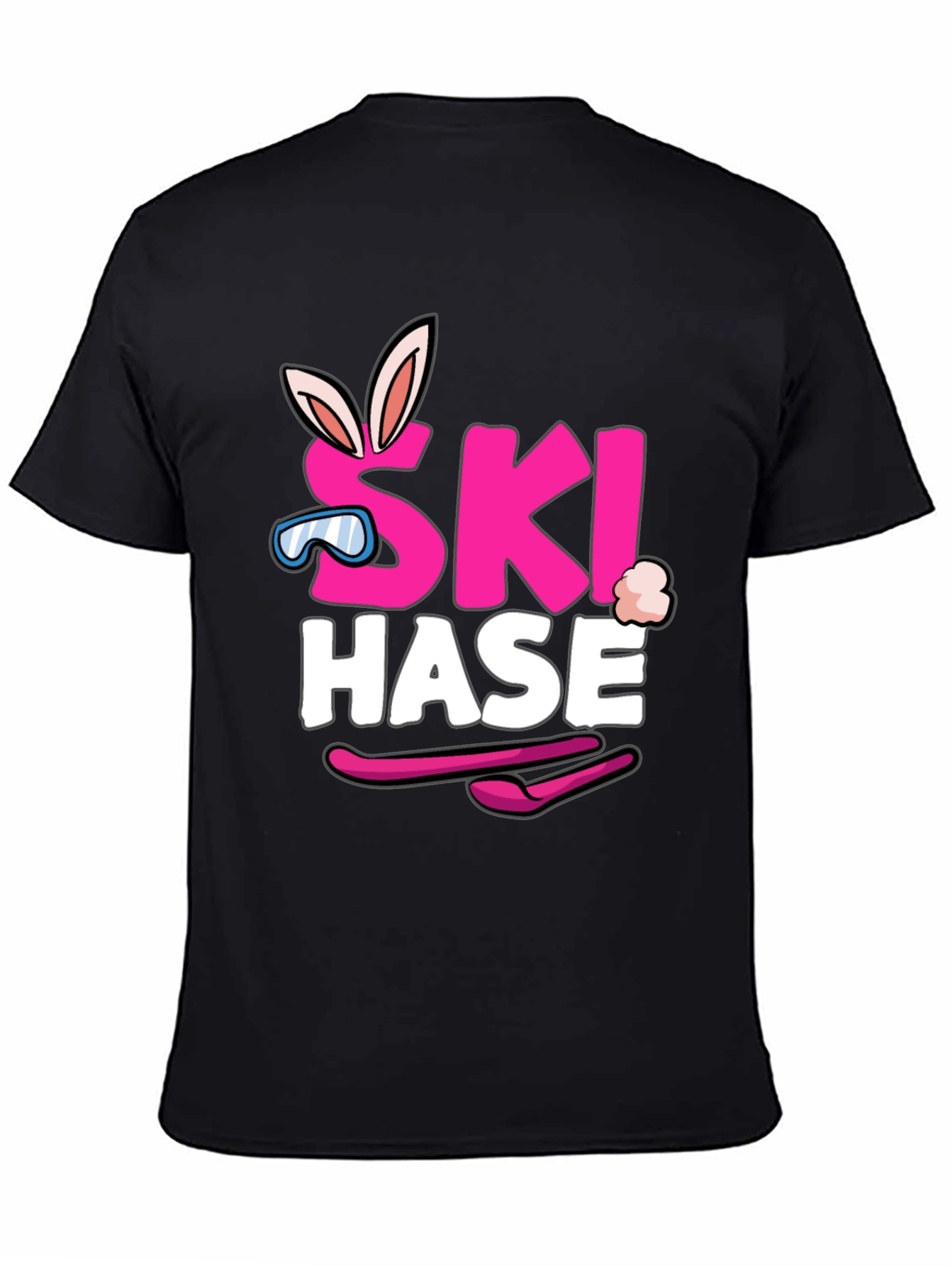 Ski Hase T-Shirt - Easter Bunny Skiing Tee