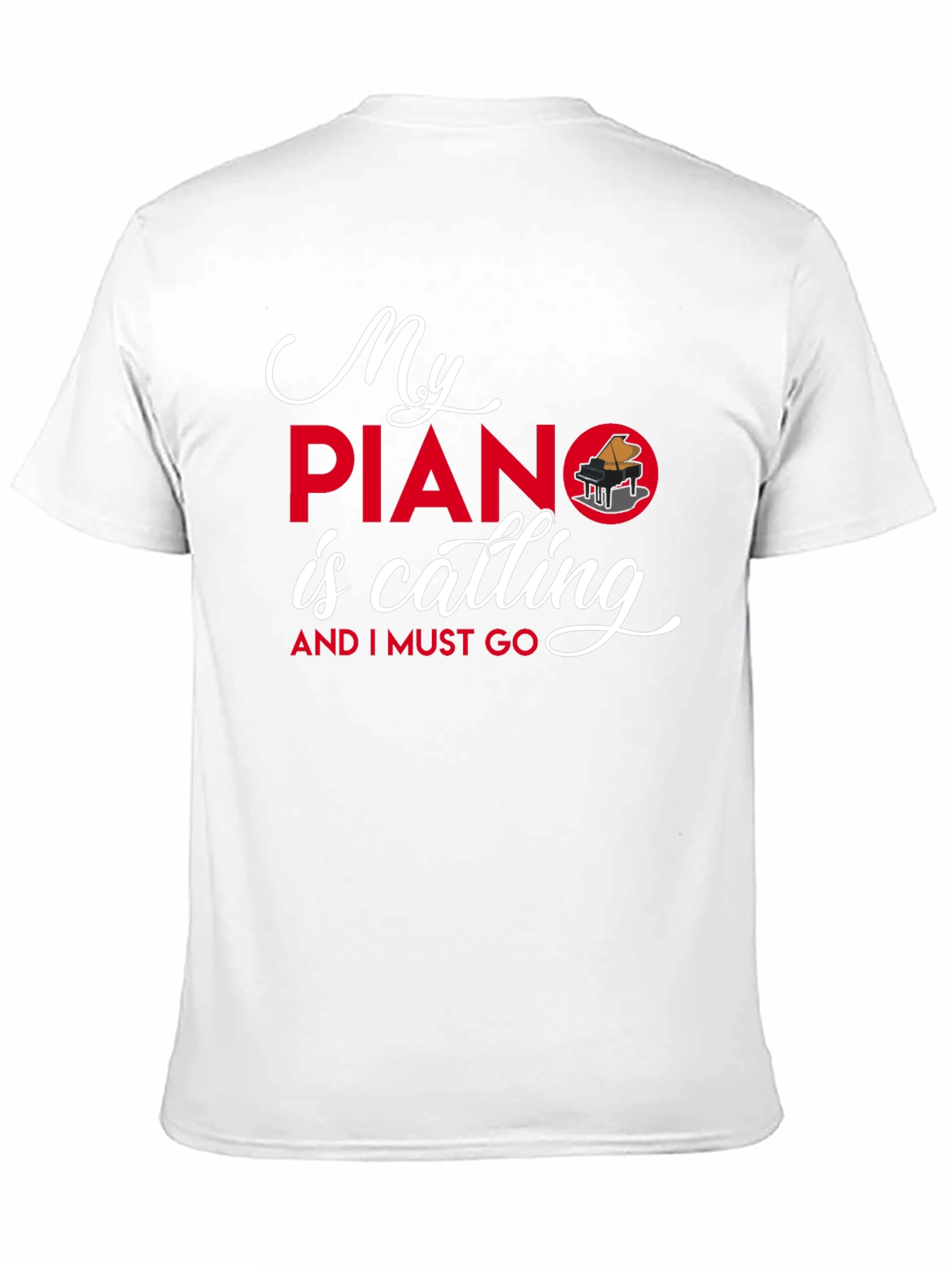 My Piano is Calling Black T-Shirt