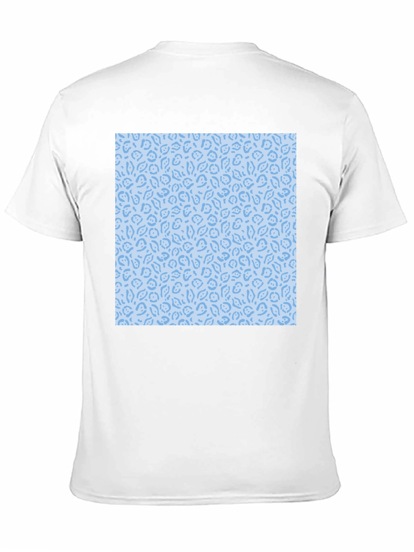 Stylish Black T-Shirt with Light Blue Pattern Design