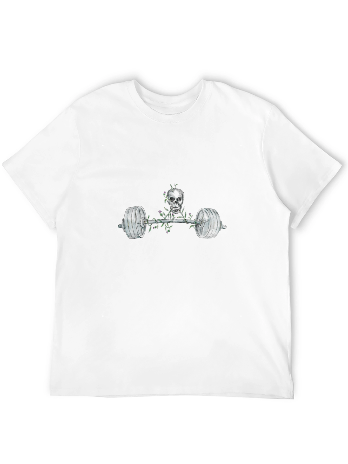 Skull Barbell Graphic T-Shirt