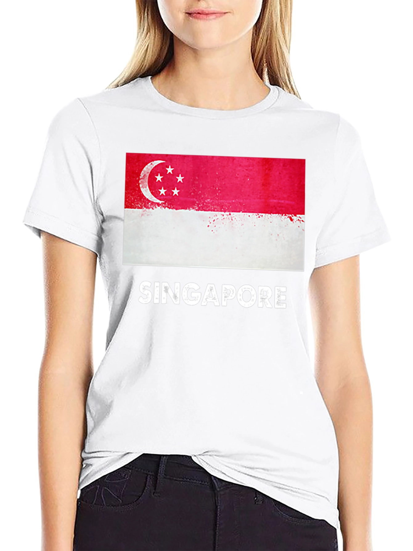 Singapore Flag T-Shirt - Patriotic Graphic Tee
