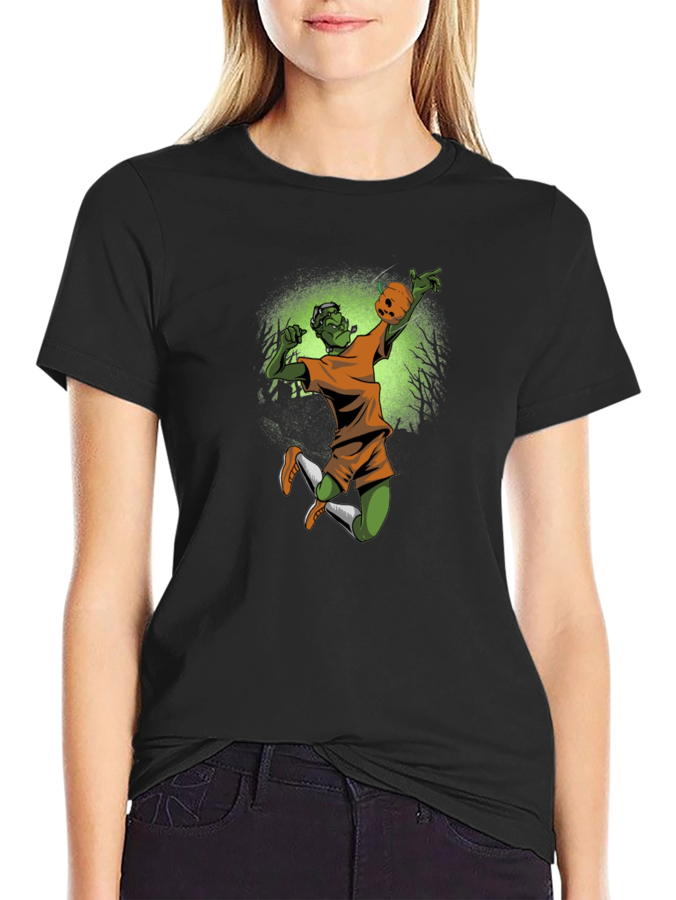 Zombie Football Player Graphic T-Shirt