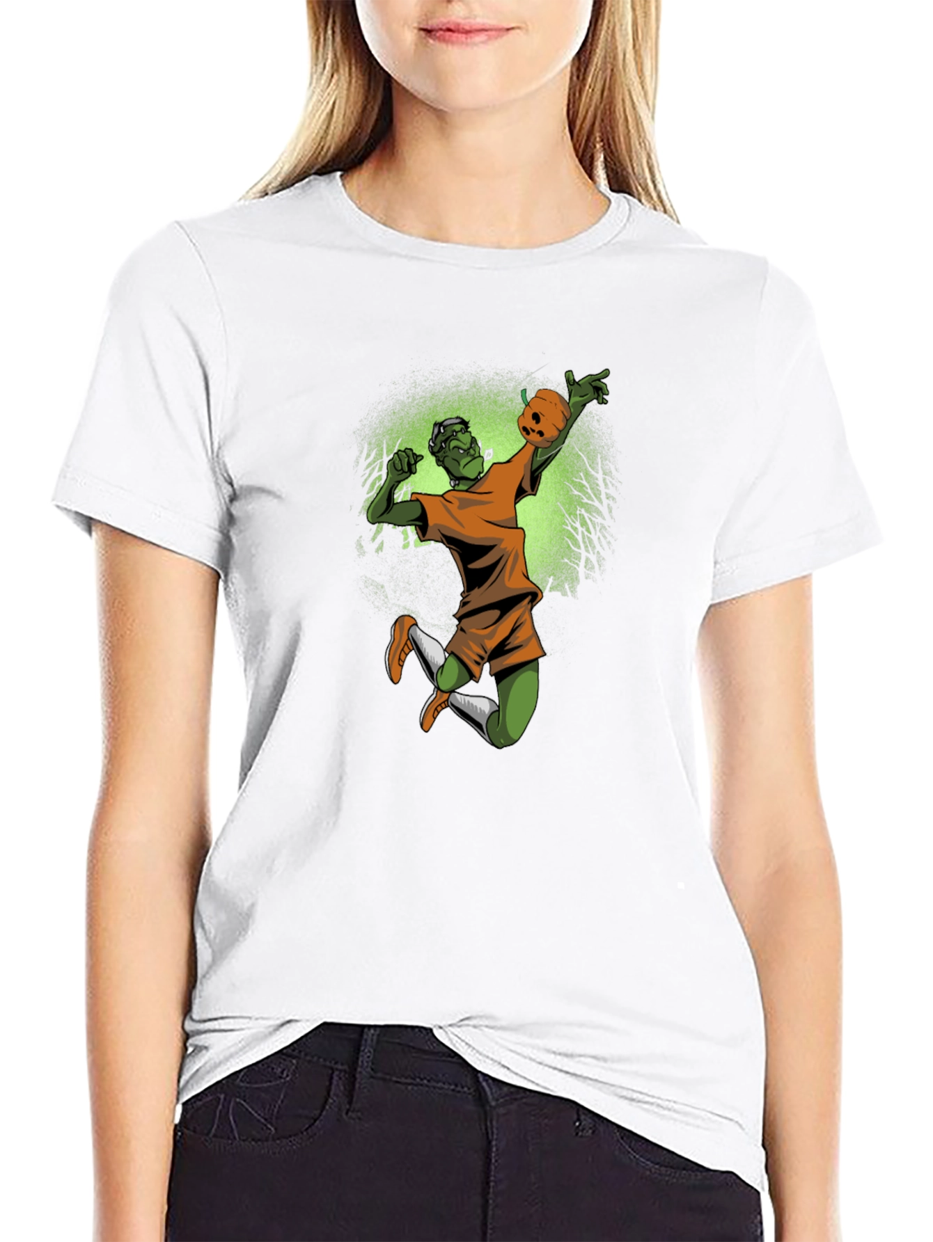 Zombie Football Player Graphic T-Shirt