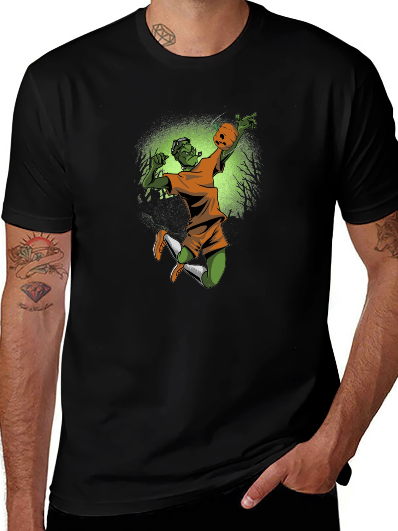 Zombie Football Player Graphic T-Shirt