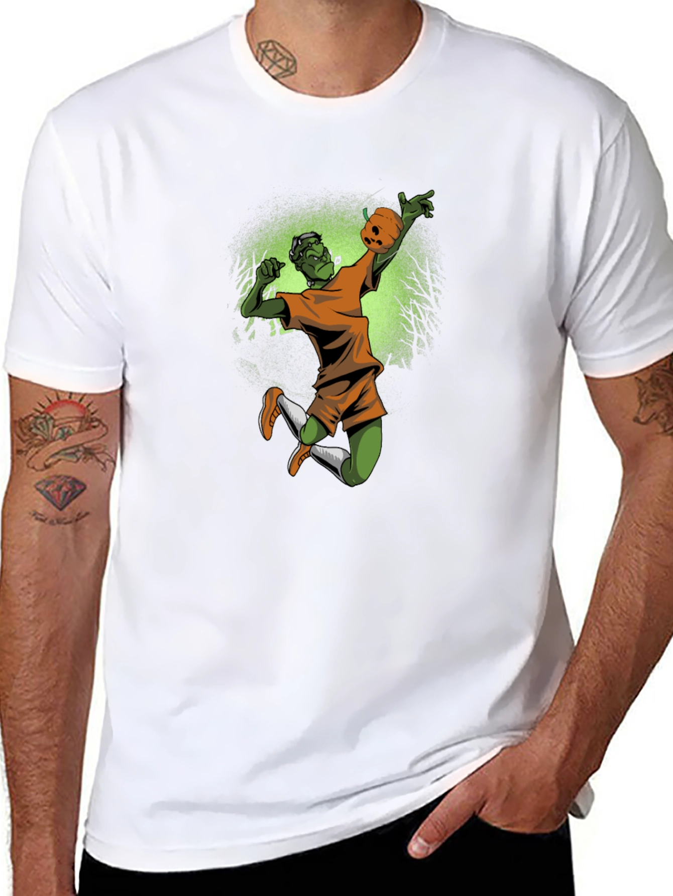 Zombie Football Player Graphic T-Shirt