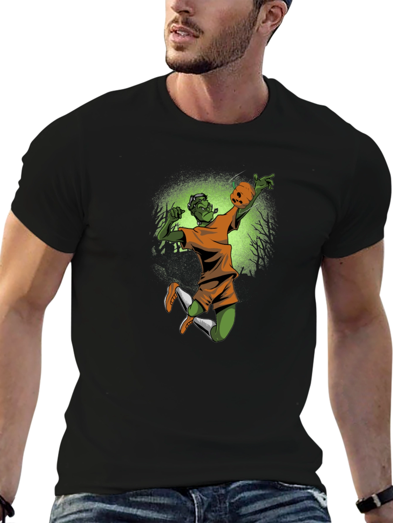 Zombie Football Player Graphic T-Shirt