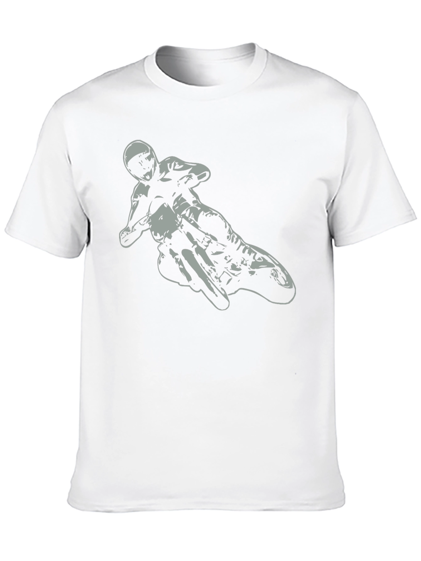 Motorcycle Rider Graphic Tee - Black