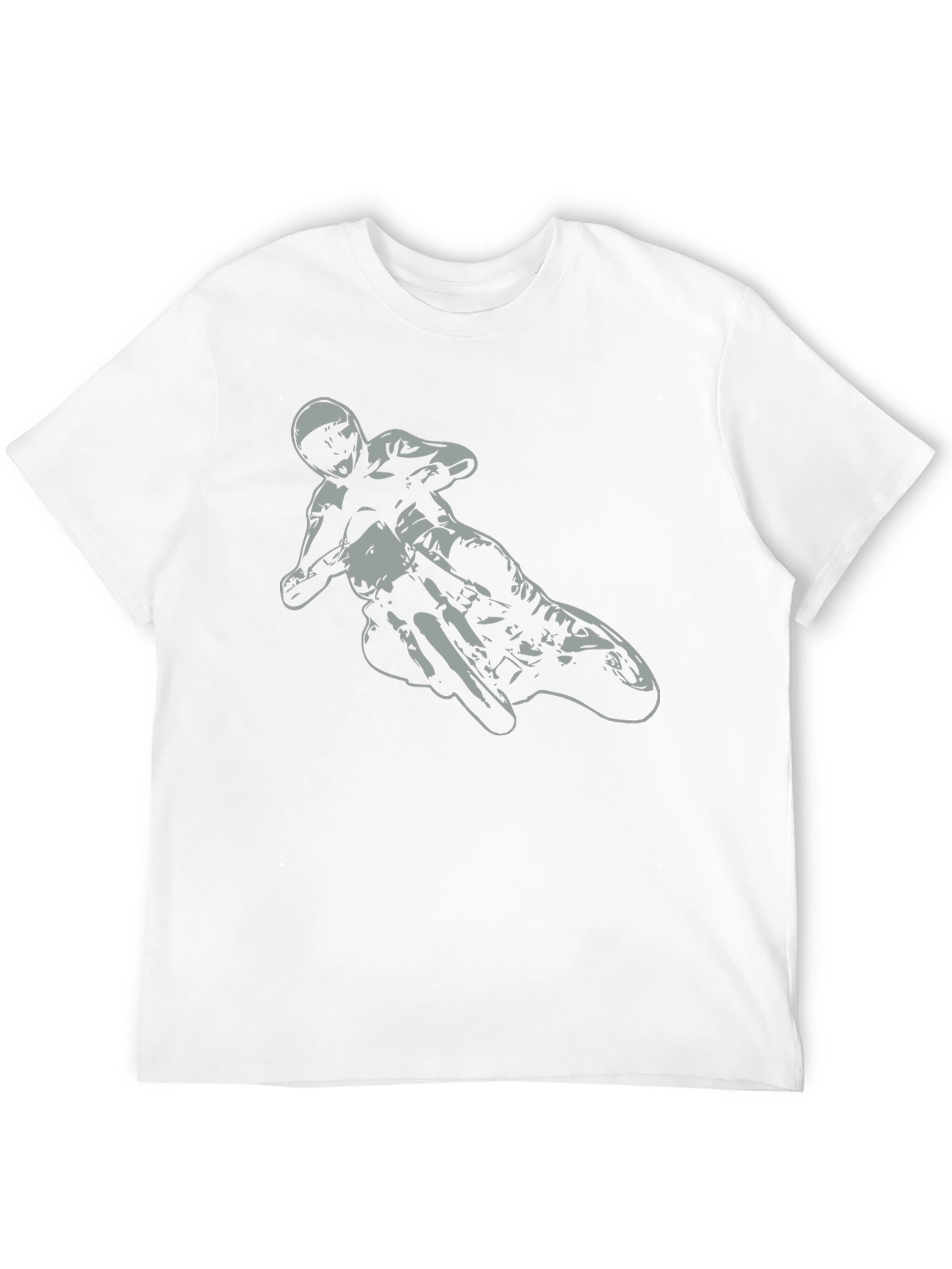 Motorcycle Rider Graphic Tee - Black