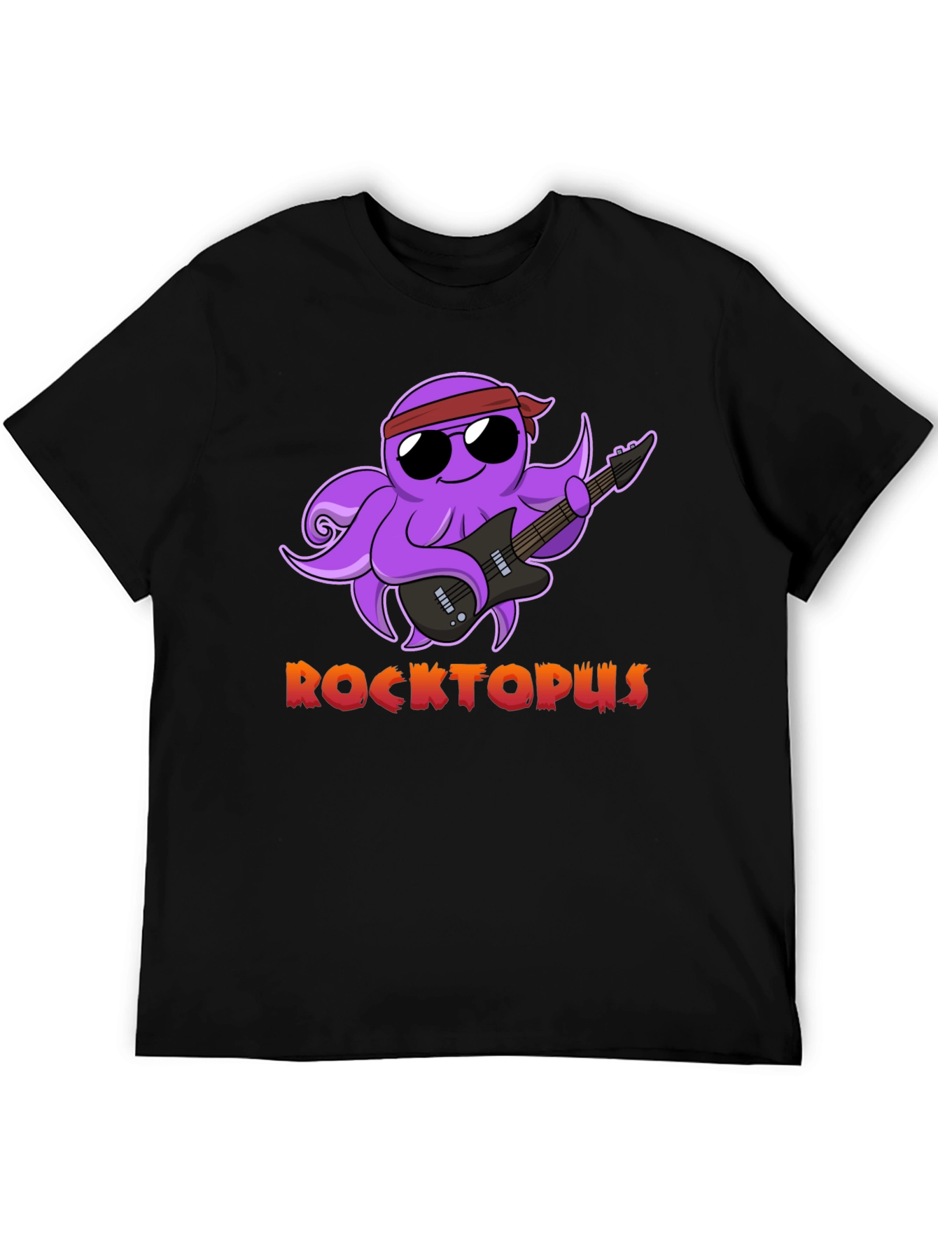 Rocktopus Graphic T-Shirt - Cool Octopus Band Tee