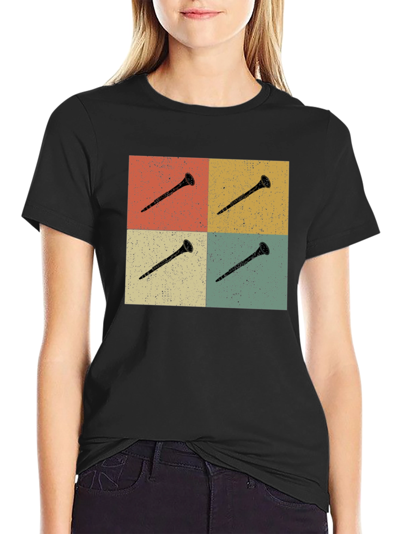 Retro Clarinet T-Shirt - Music Lover Tee