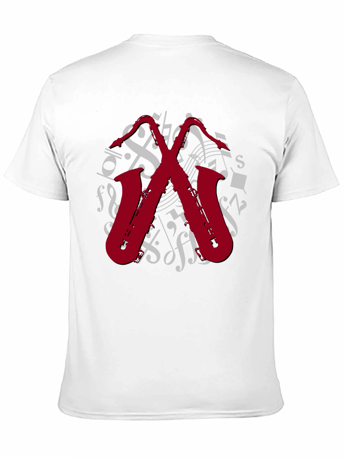 Saxophone Music Notes Graphic T-Shirt