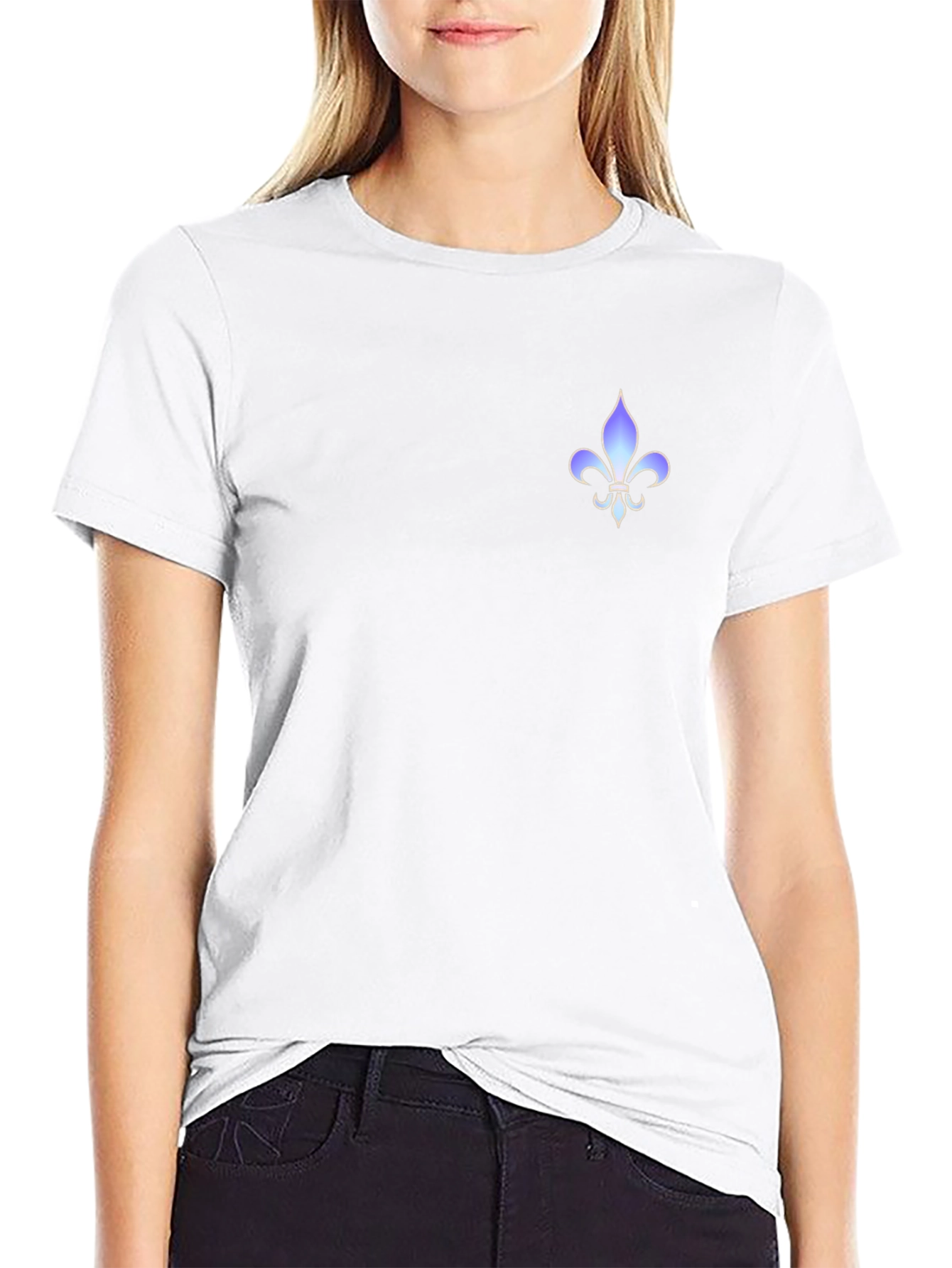 Fleur-de-lis Graphic Tee - Modern Style