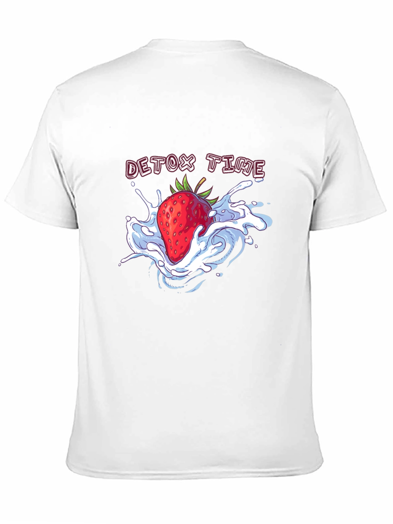 Detox Time Strawberry Graphic Tee - Black