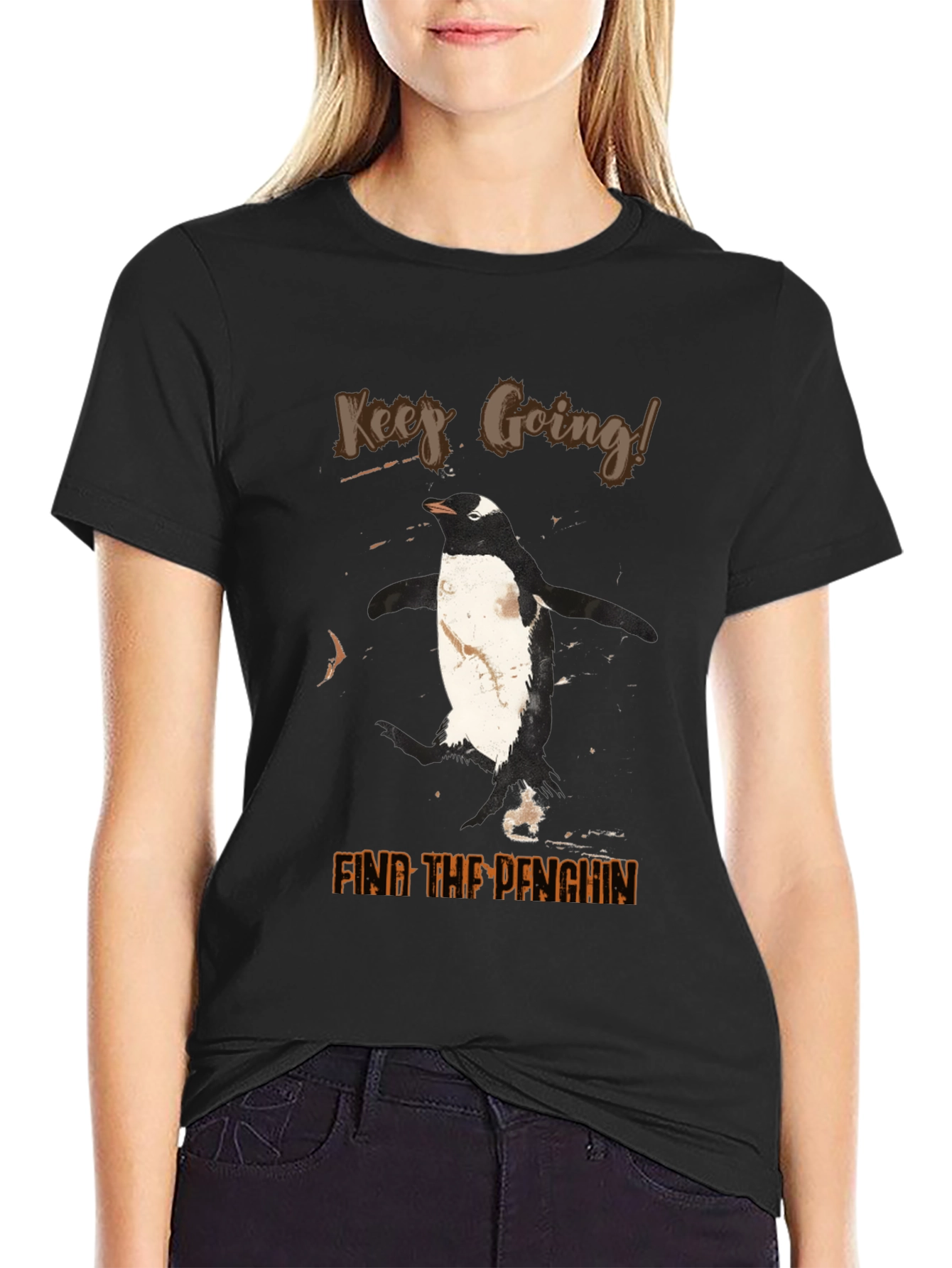 Keep Going! Penguin T-Shirt - Find the Penguin