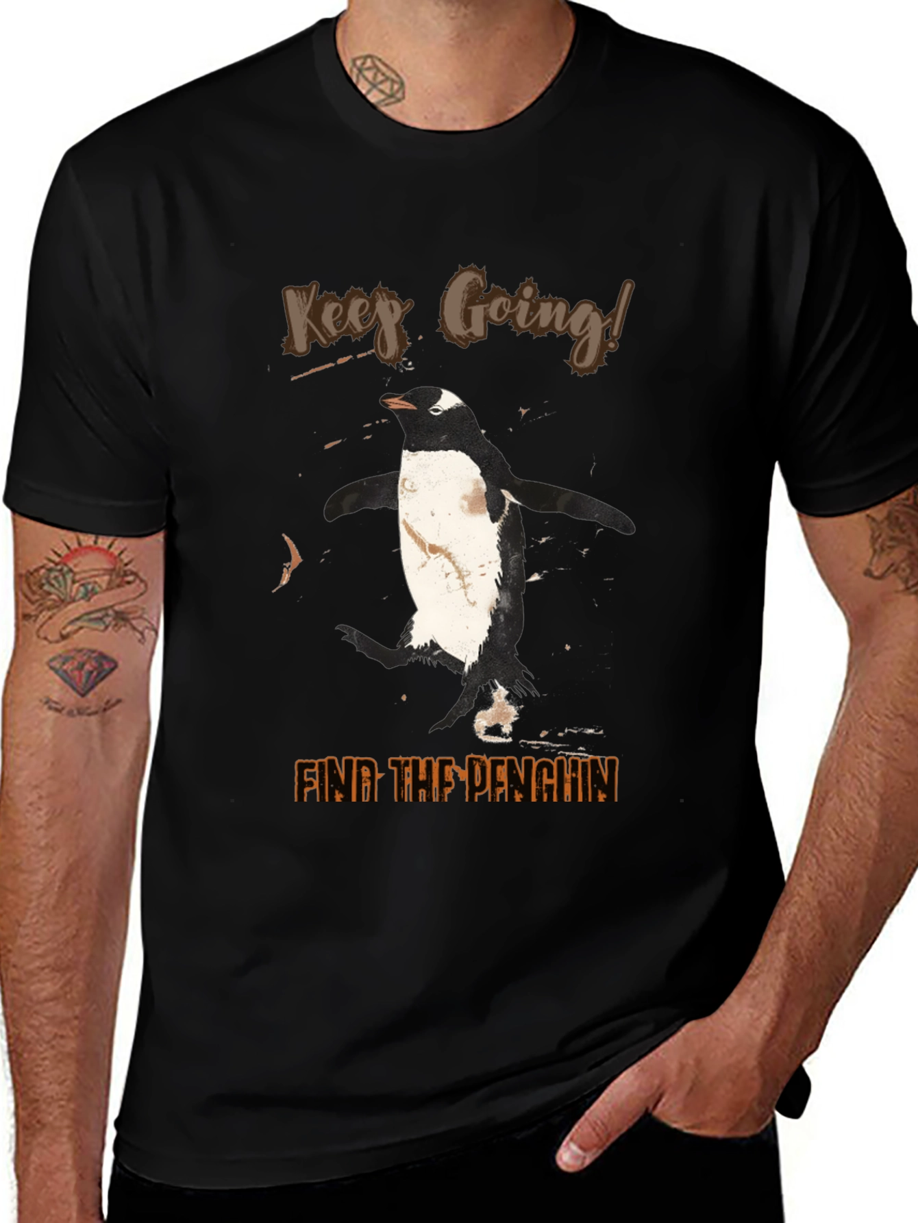 Keep Going! Penguin T-Shirt - Find the Penguin