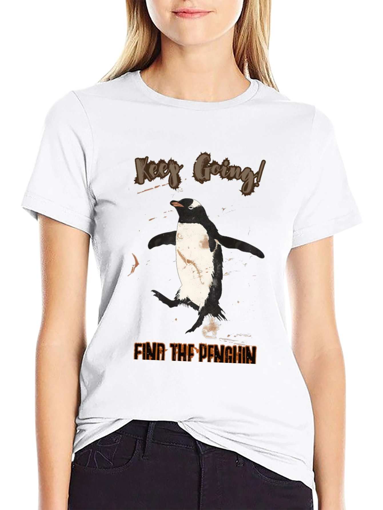 Keep Going! Penguin T-Shirt - Find the Penguin