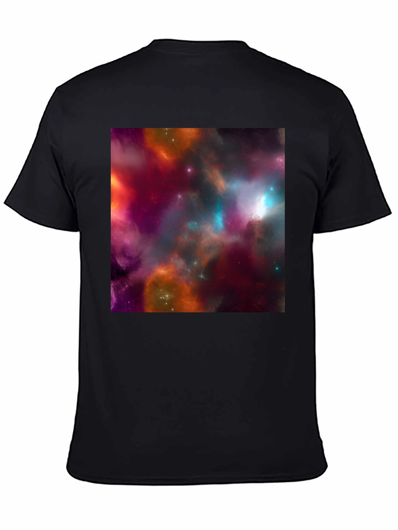 Galaxy Print Black T-Shirt - Bold Cosmic Style