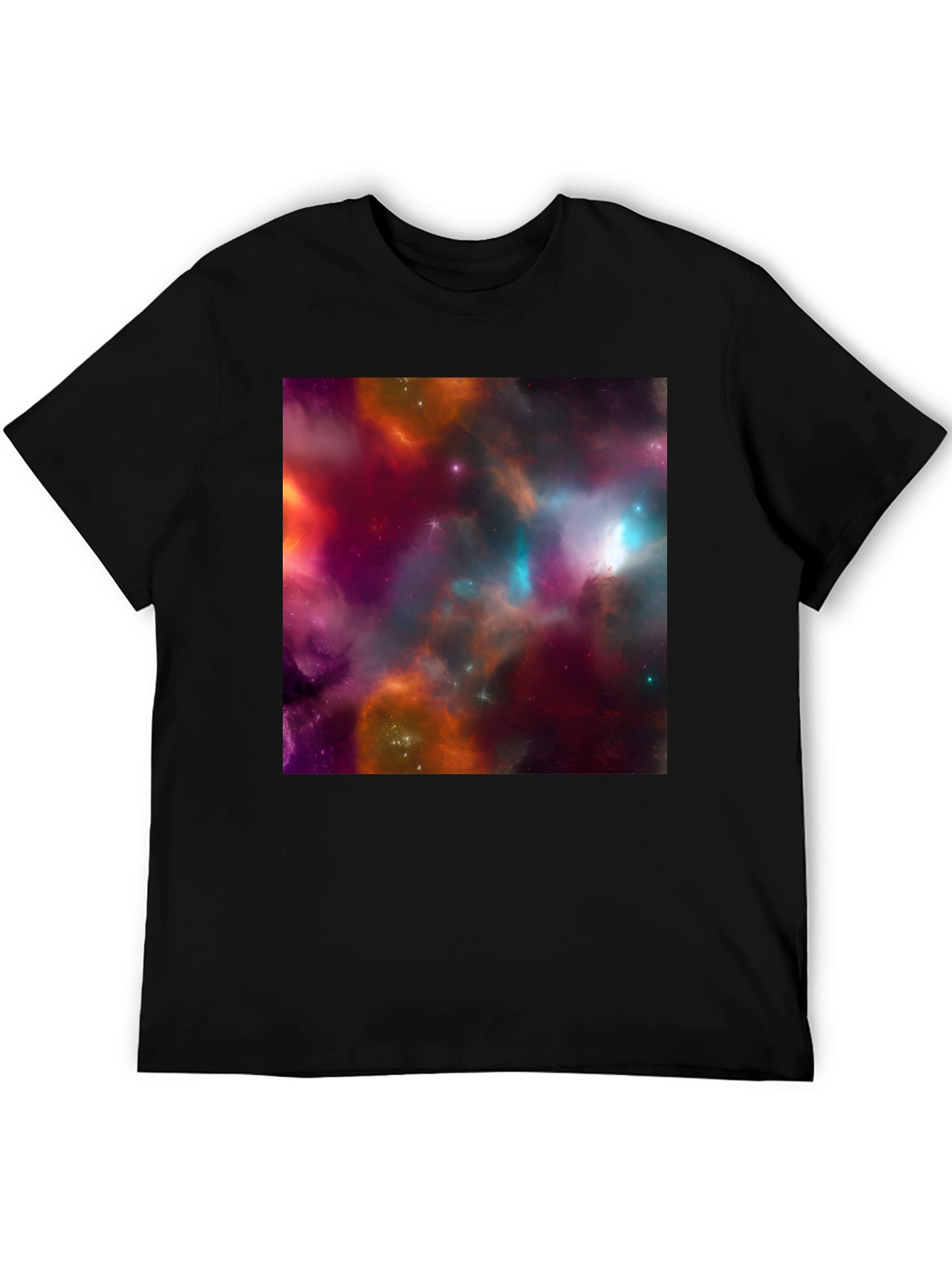 Galaxy Print Black T-Shirt - Bold Cosmic Style